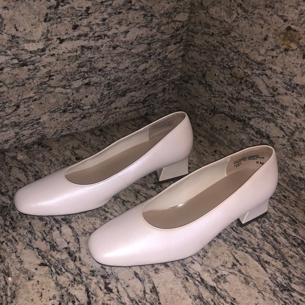 Parade Collection White Pearl Heels